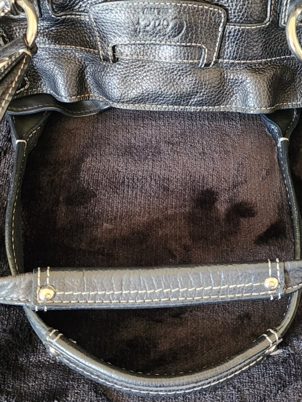 Coach Penelope Black Pebbled Leather Satchel Shoulder Bag - Picture 6 of 11